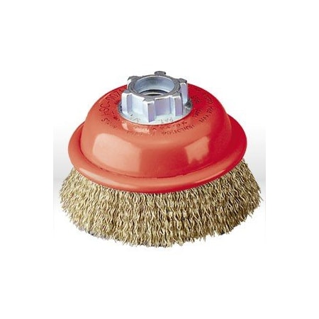 Jaz Crimped Wire Cup Brush, 3", .012", Steel 73000